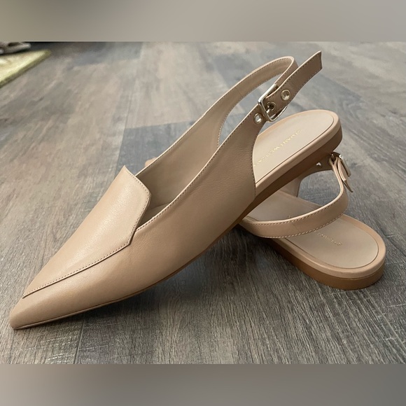 New STUART WEITZMAN Ryder leather slingback point-toe flats size 8.5 - Picture 5 of 6